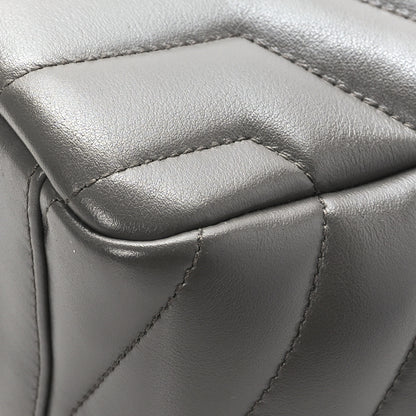 Saint Laurent Calfskin Y Quilted Monogram Small Loulou Bowling Bag Earth 10 of 10