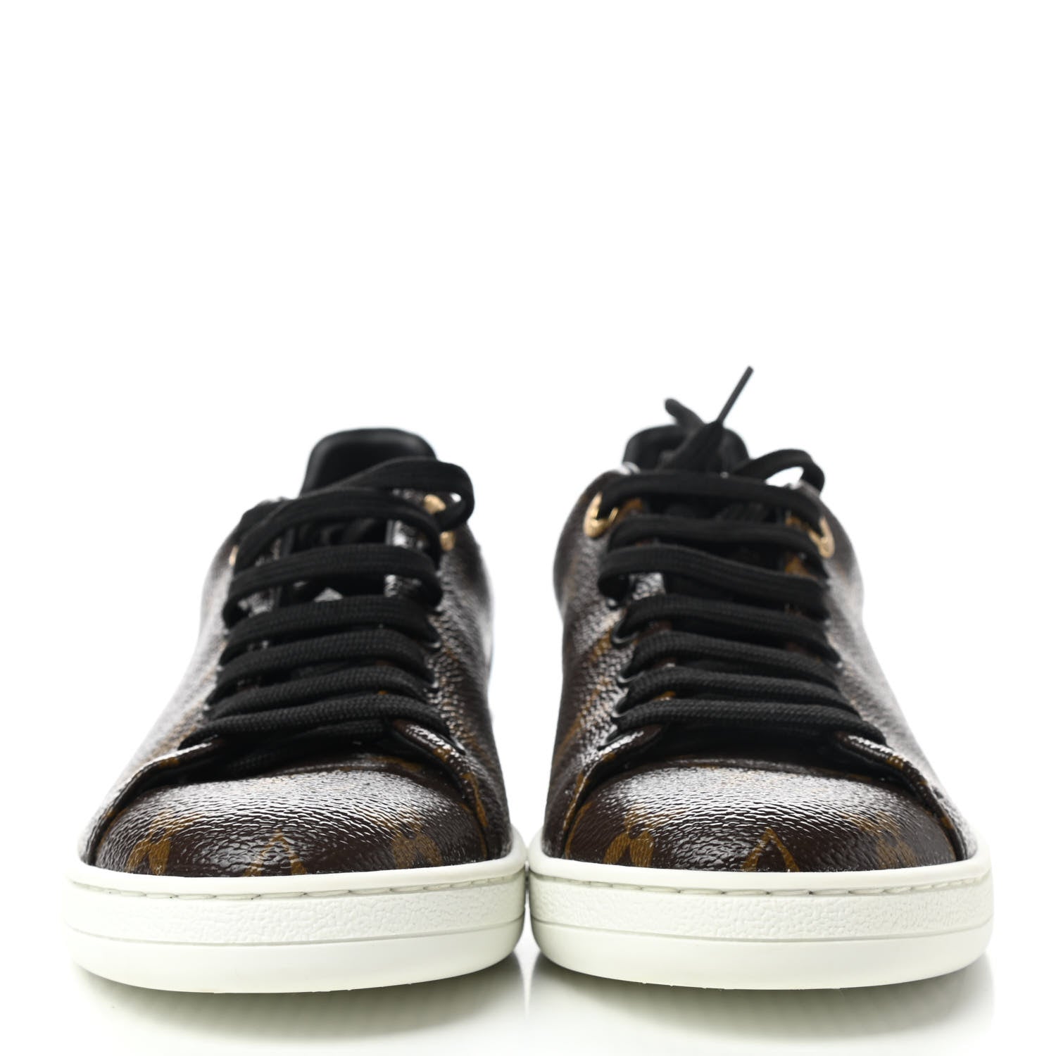 Louis Vuitton Patent Monogram Frontrow Sneakers 36 2 of 9