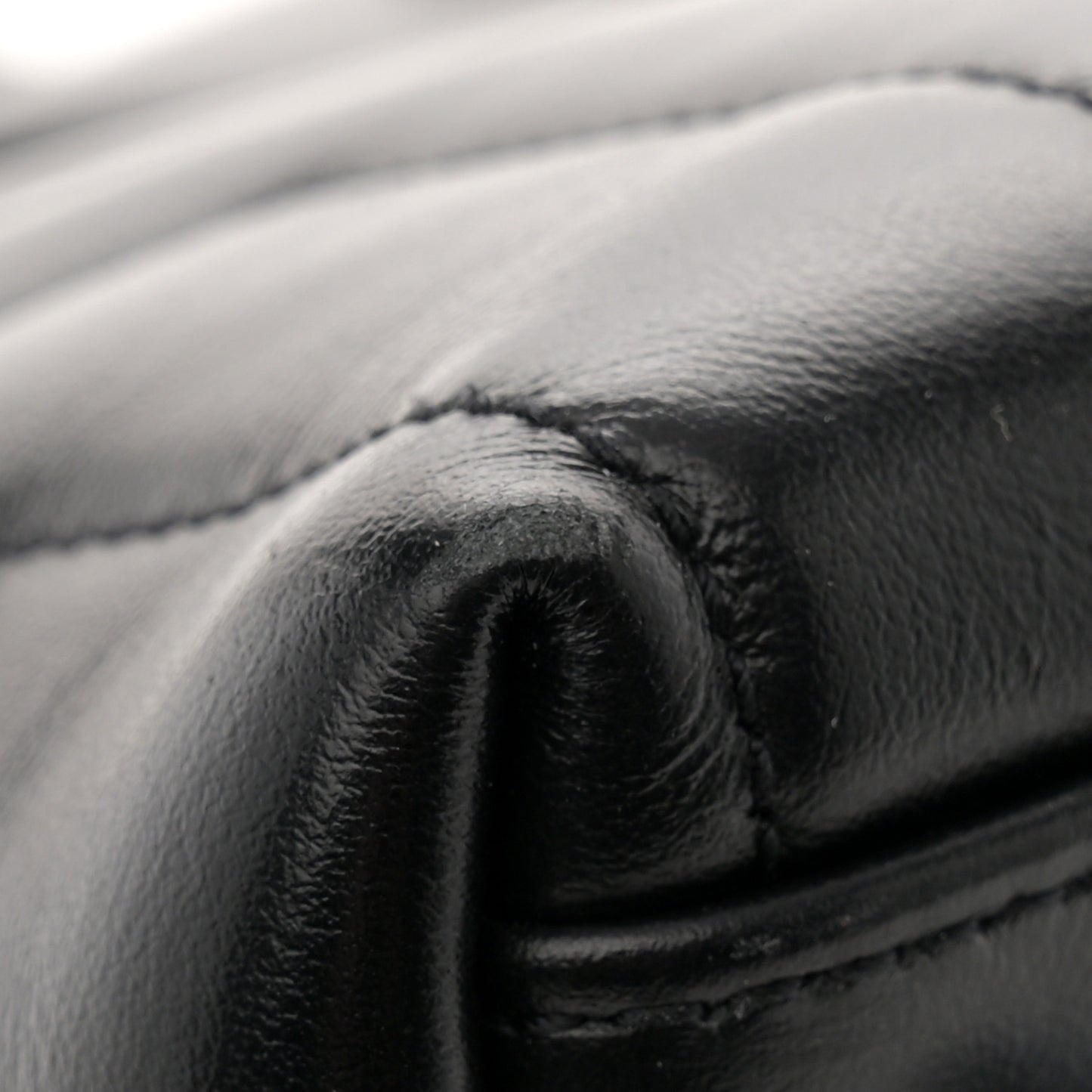 Calfskin Y Quilted Monogram Large Loulou Shopper Black
