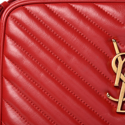 Saint Laurent Calfskin Matelasse Monogram Lou Camera Bag Rouge Eros 11 of 11