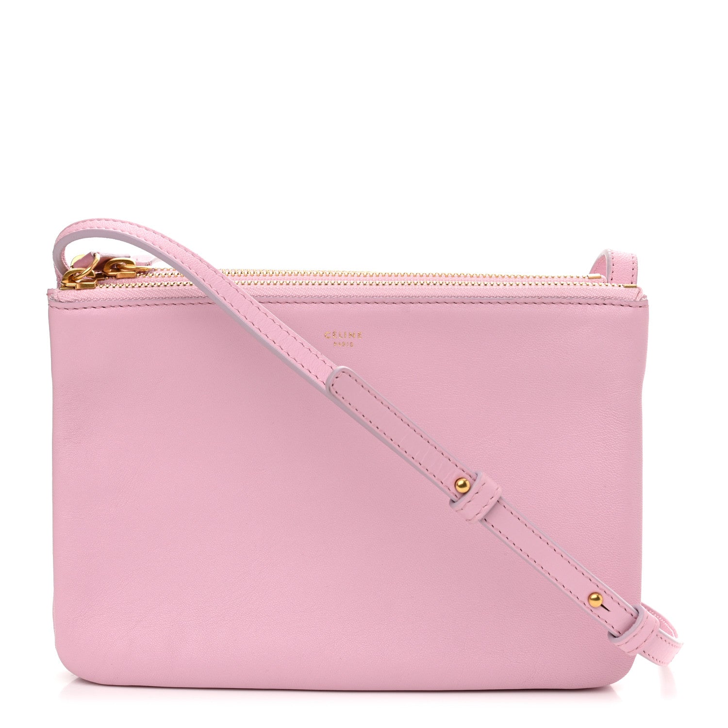 Celine Lambskin Small Trio Crossbody Bag Pink 1 of 13