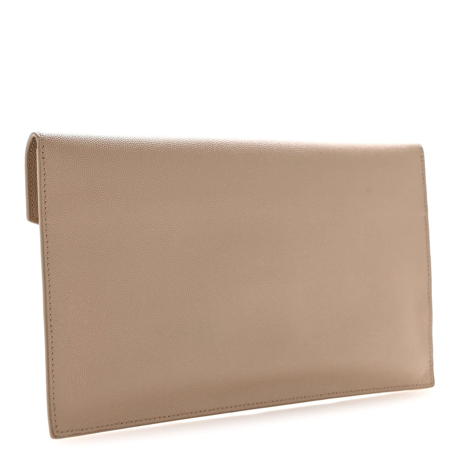 Saint Laurent Grain De Poudre Uptown Pouch Dark Beige 3 of 9
