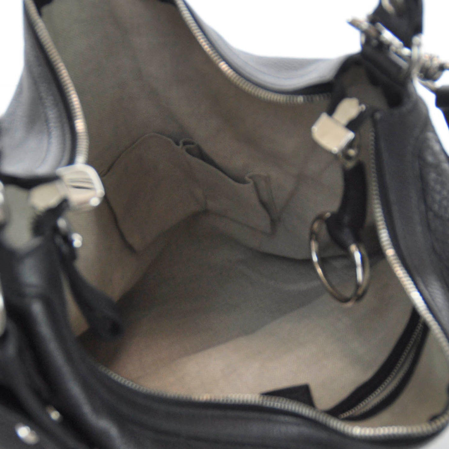 Leather Icon Bit Hobo Black