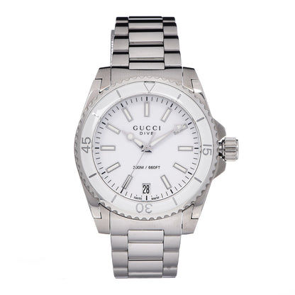 Gucci Stainless Steel 32mm Dive Quartz Watch White 1 of 9