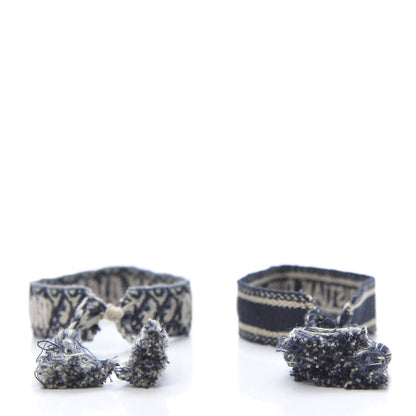 Christian Dior Woven Cotton J'Adior Friendship Bracelet Set Navy 3 of 5