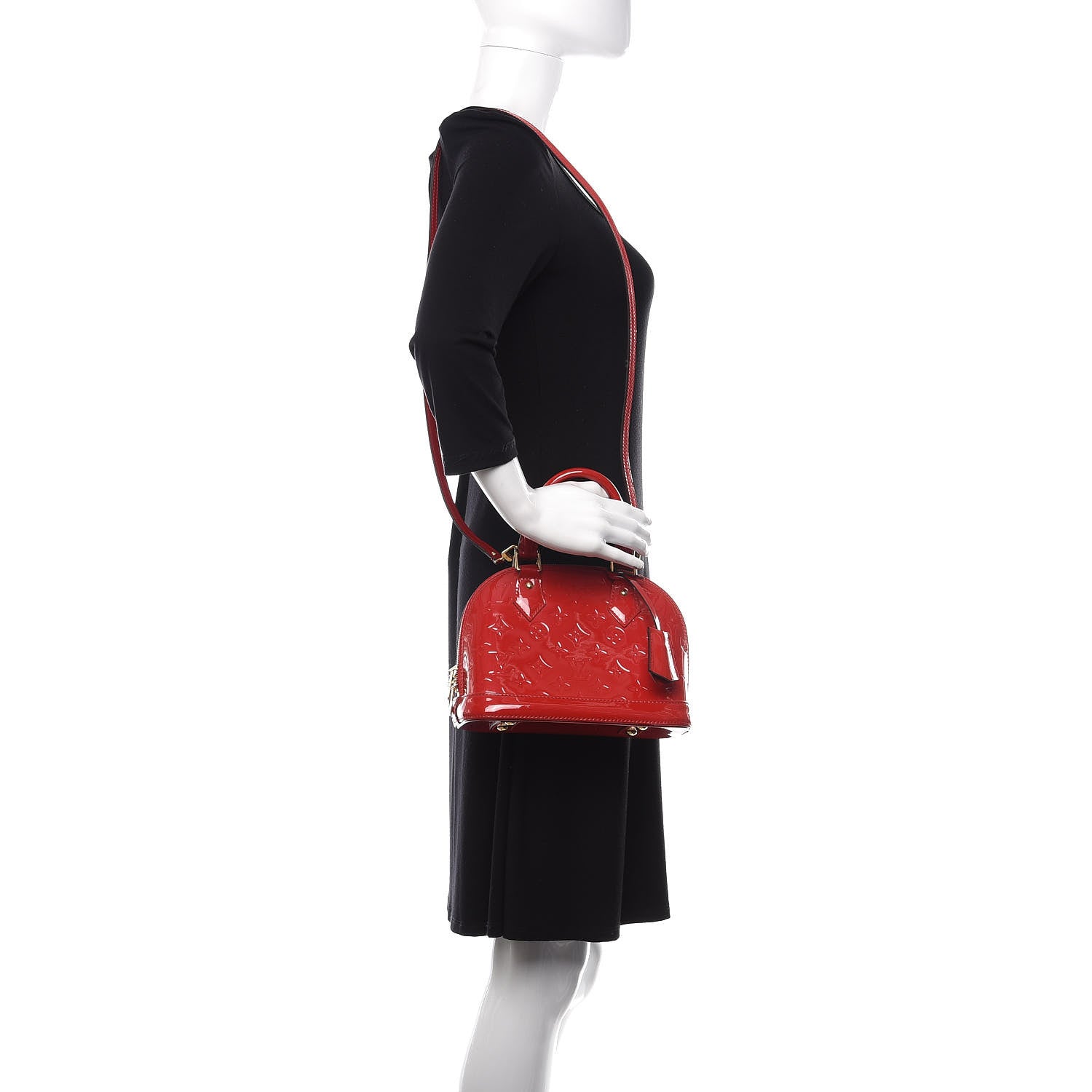Louis Vuitton Vernis Alma BB Cherry 2 of 9