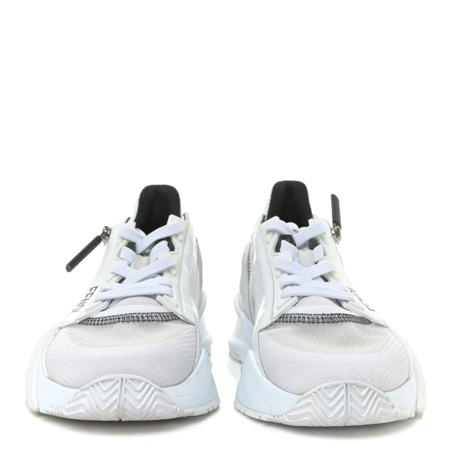 Fendi Nylon Suede Transparent Fendi Flow Low Top Sneakers 36 White 2 of 16