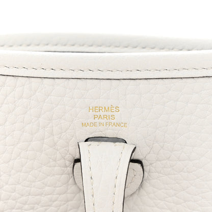 Hermes Taurillon Clemence Amazone Evelyne TPM New White 6 of 11
