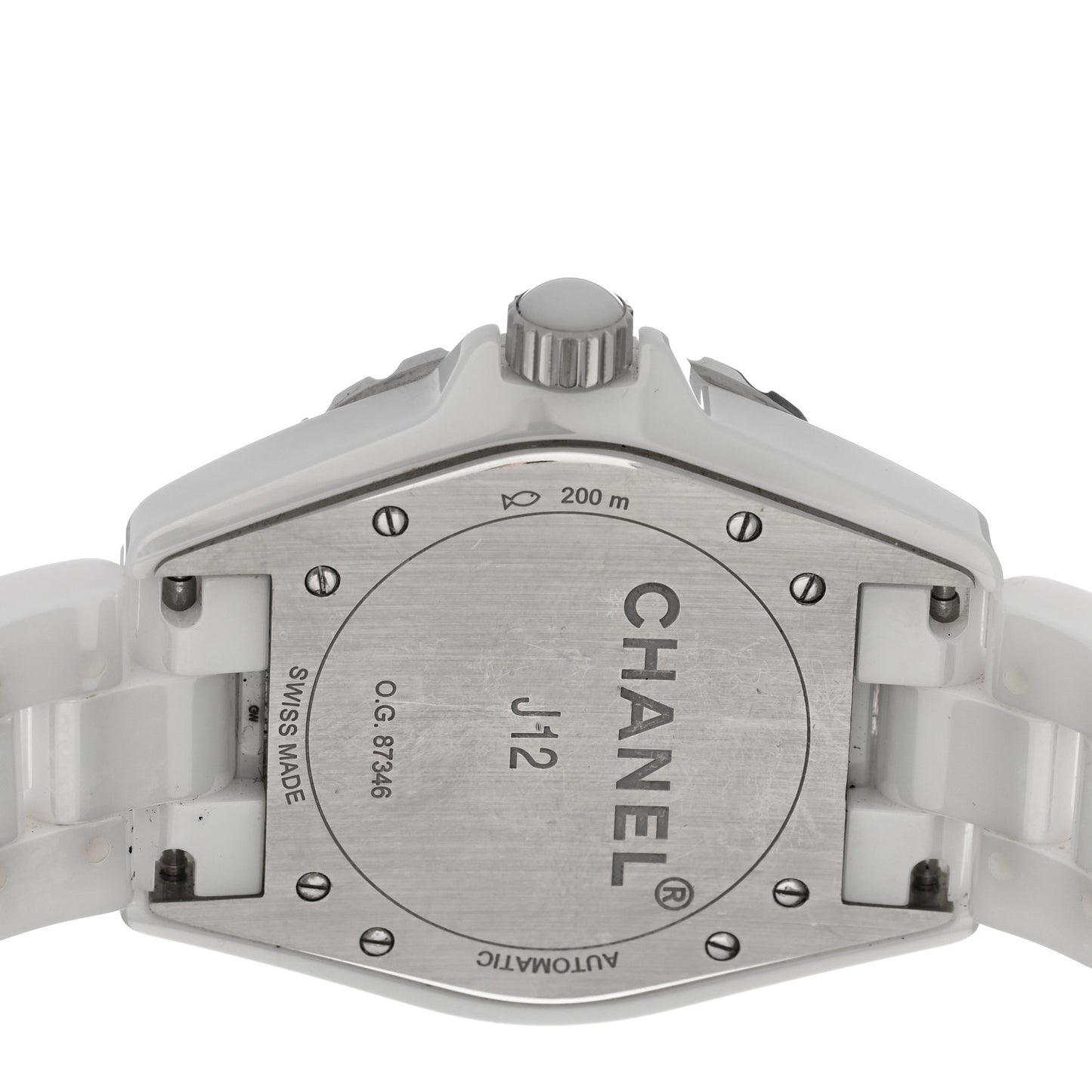 Stainless Steel Ceramic 38mm J12 Automatic Watch White