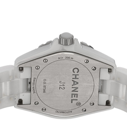 Chanel Stainless Steel Ceramic 38mm J12 Automatic Watch White 4 of 4