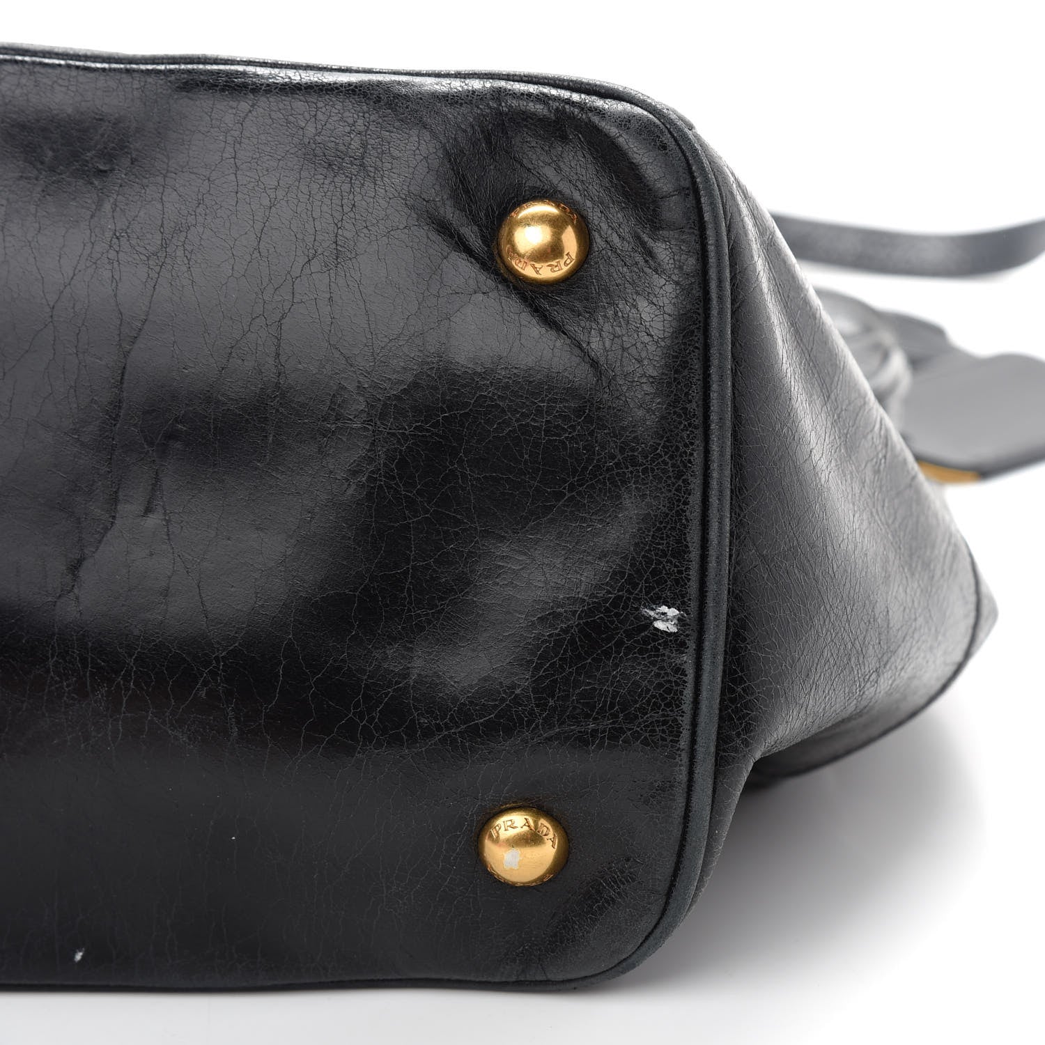 Prada Vitello Shine Top Handle Bag Black 9 of 14