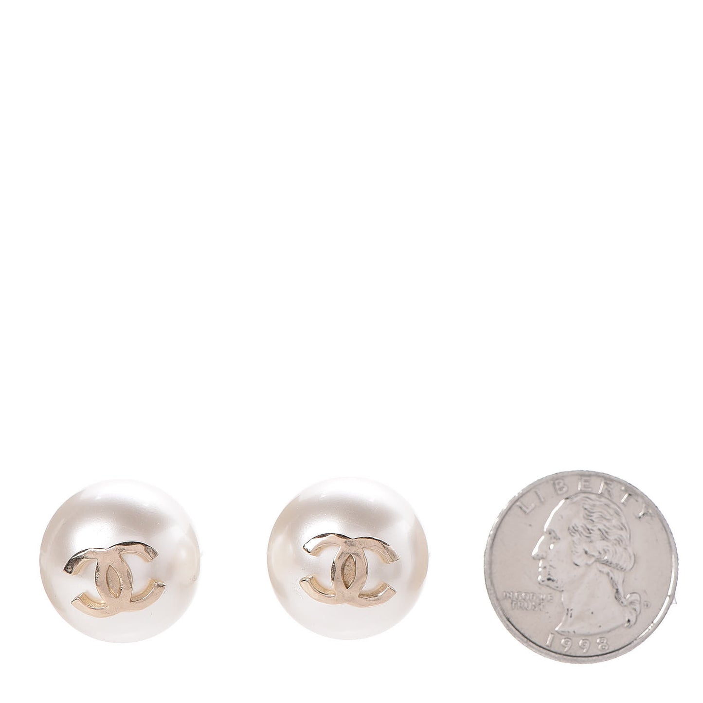 Pearl CC Large Earrings Gold