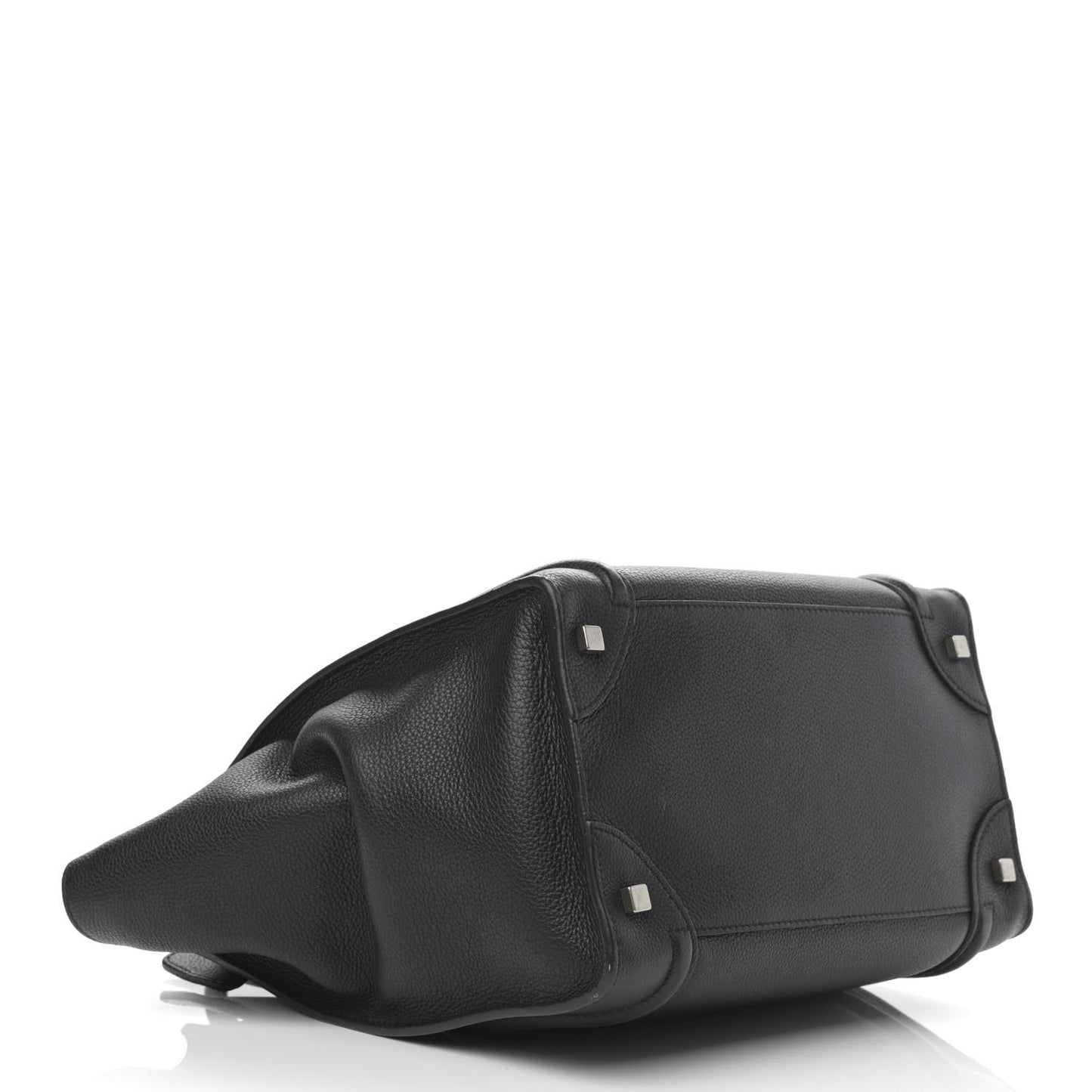 Drummed Calfskin Mini Luggage Black