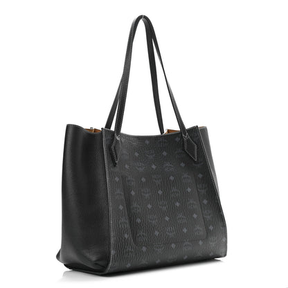 MCM Visetos Large Luisa Shopper Tote Black 3 of 10