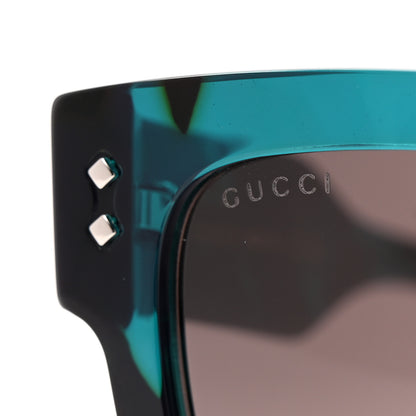 Gucci Acetate Square Frame Sunglasses GG1217S Havana Blue 7 of 7