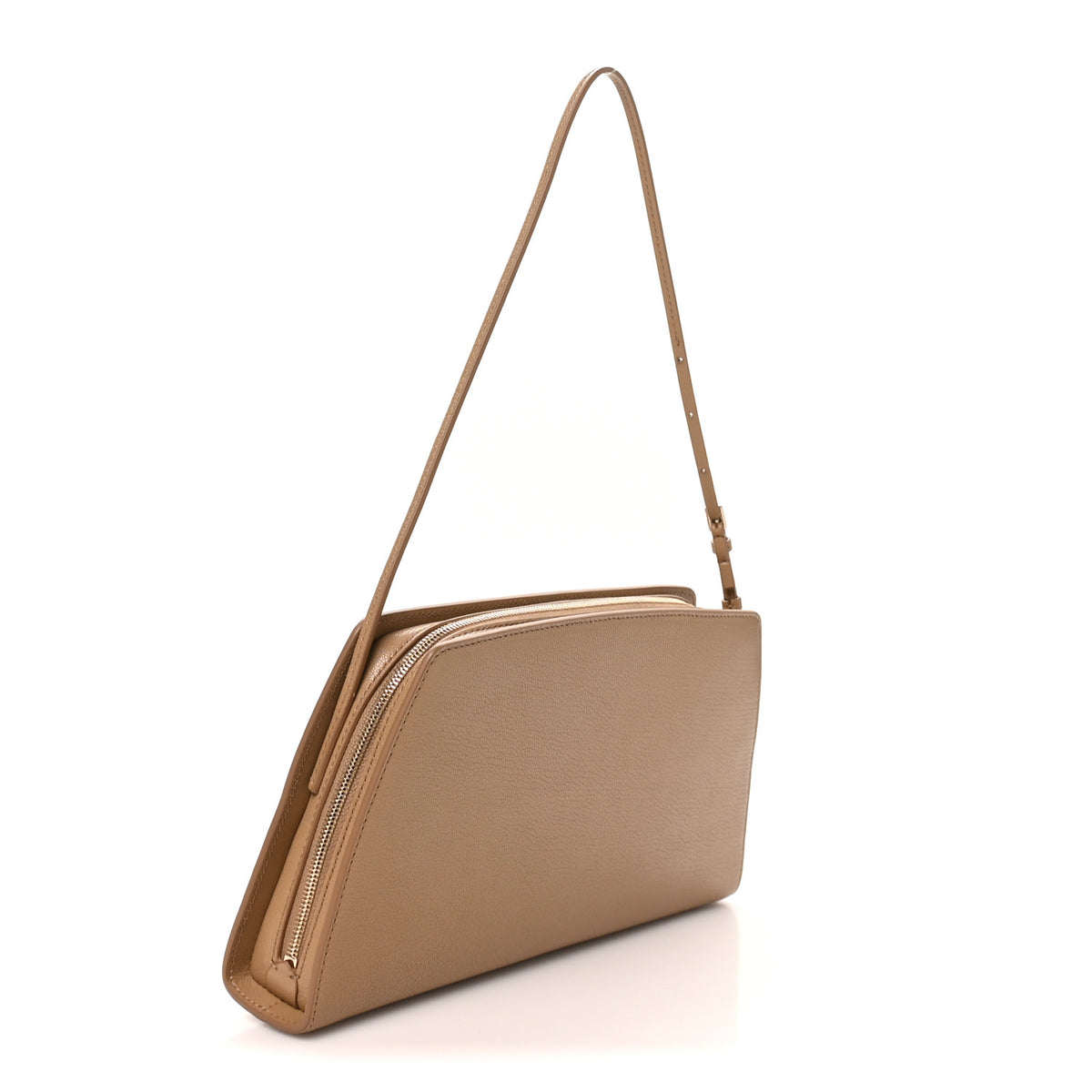 The Row Saddle Calfskin Dalia Baguette Shoulder Bag Warm Chestnut 3 of 9