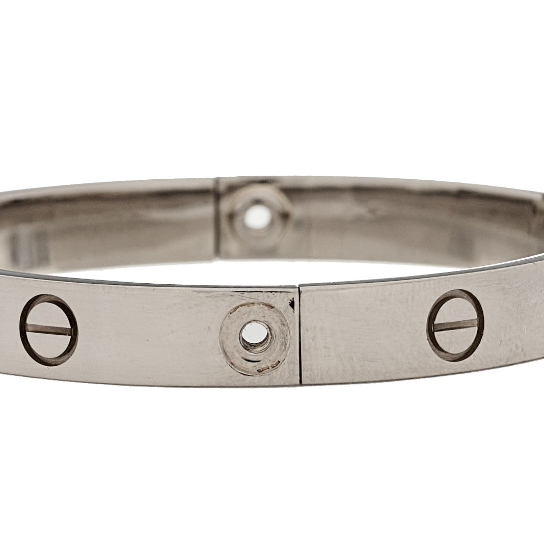 Cartier 18K White Gold LOVE Bracelet 16 3 of 11