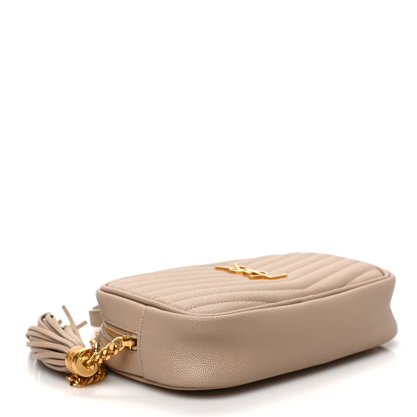 Grain De Poudre Matelasse Monogram Mini Lou Camera Bag Dark Beige