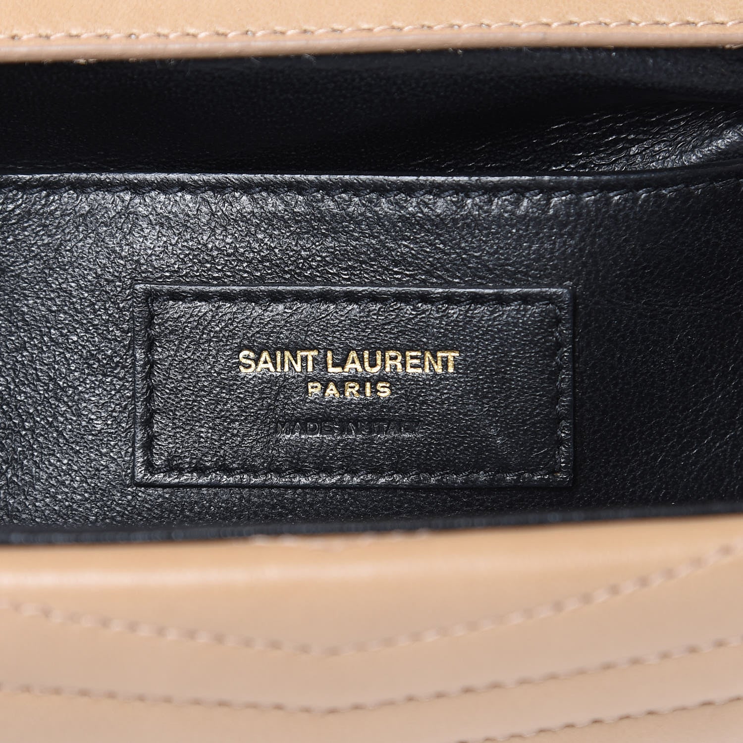 Saint Laurent Lambskin Matelasse Chevron Monogram Small Sulpice Bag Sable Beige 6 of 12