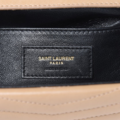 Saint Laurent Lambskin Matelasse Chevron Monogram Small Sulpice Bag Sable Beige 6 of 12