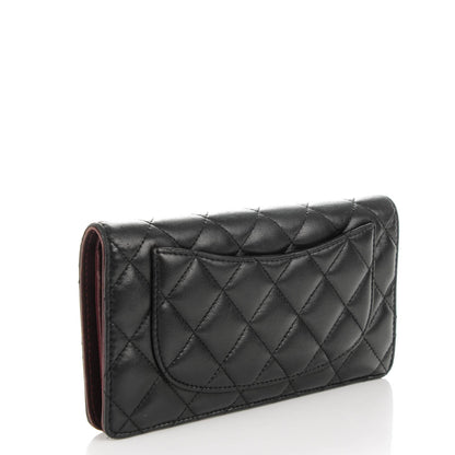 Chanel Lambskin Quilted Yen Wallet Black 3 of 8