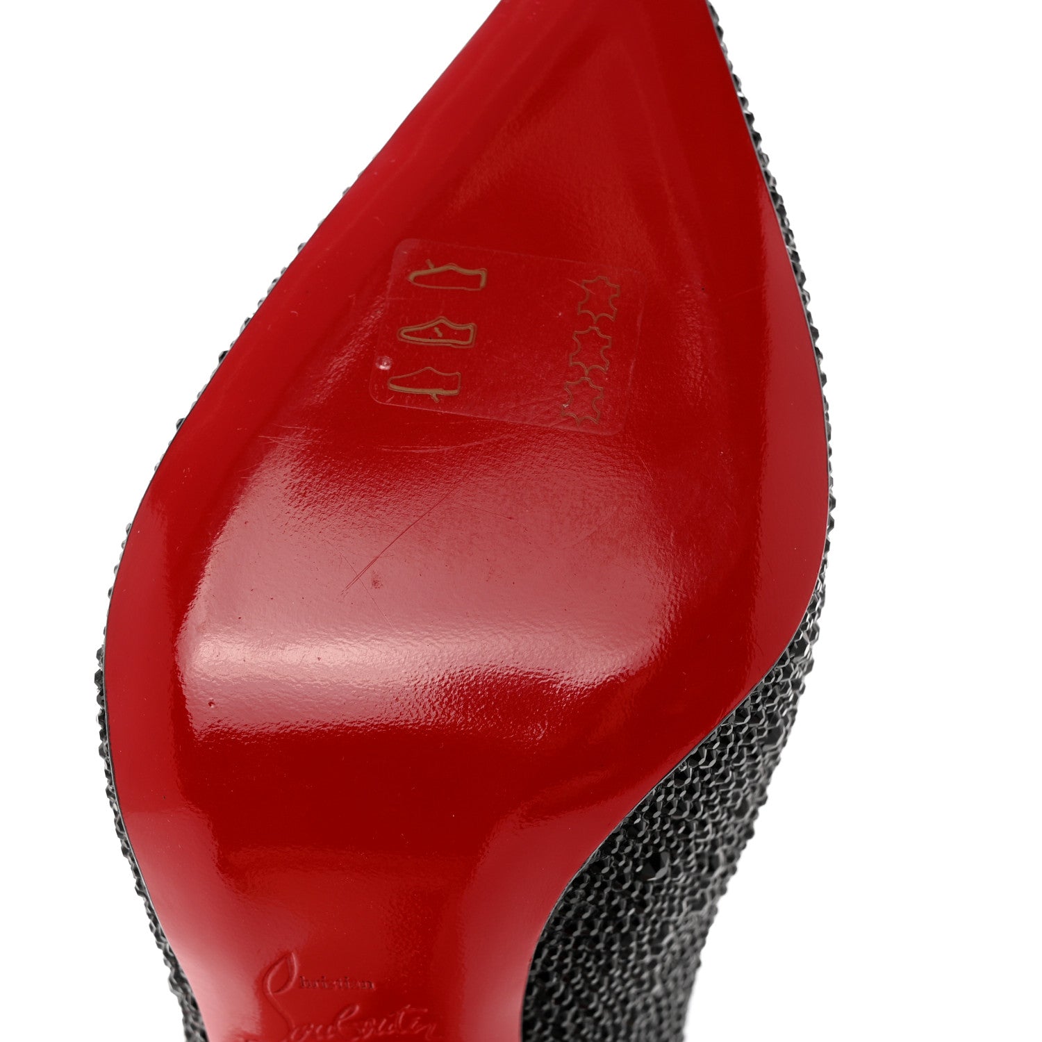 Christian Louboutin Glitter 100 Pumps 39 Black 10 of 11