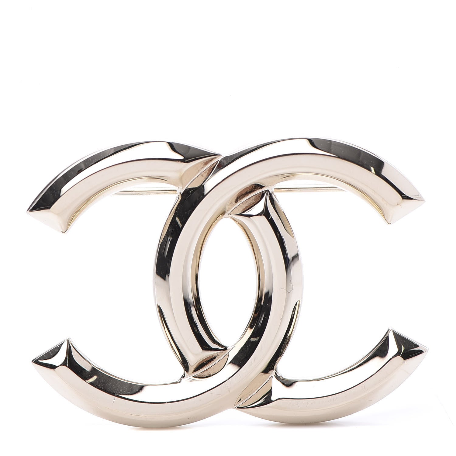 Chanel Metal CC Brooch Light Gold 1 of 4