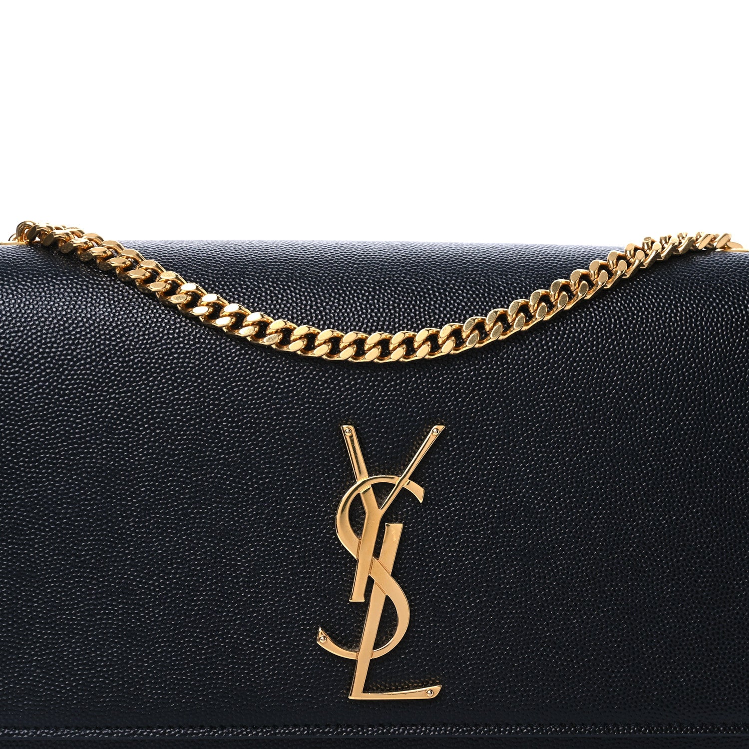 Saint Laurent Grain De Poudre Medium Classic Monogram Kate Satchel Black 8 of 11