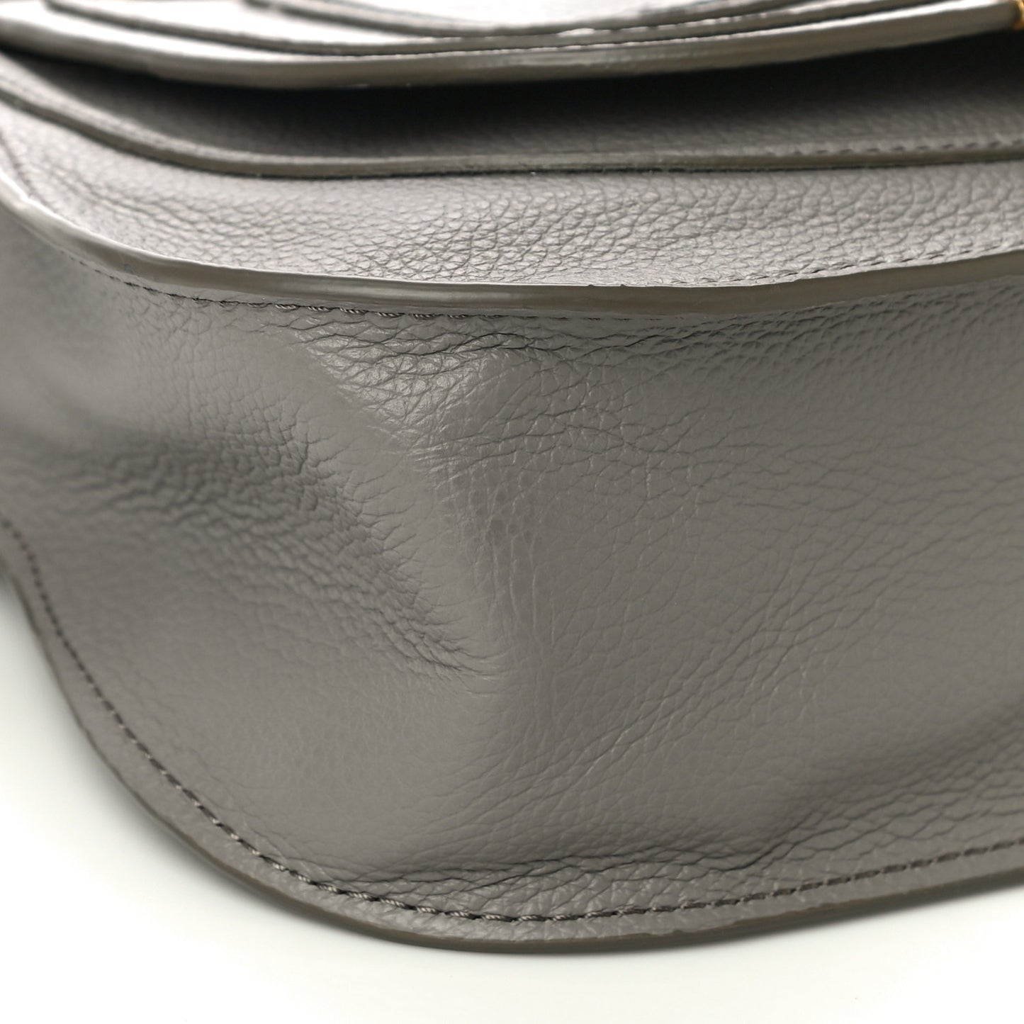 Calfskin Small Marcie Satchel Cashmere Grey