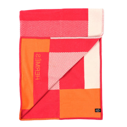Hermes Wool Cashmere H Riviera Blanket Terracotta 2 of 3