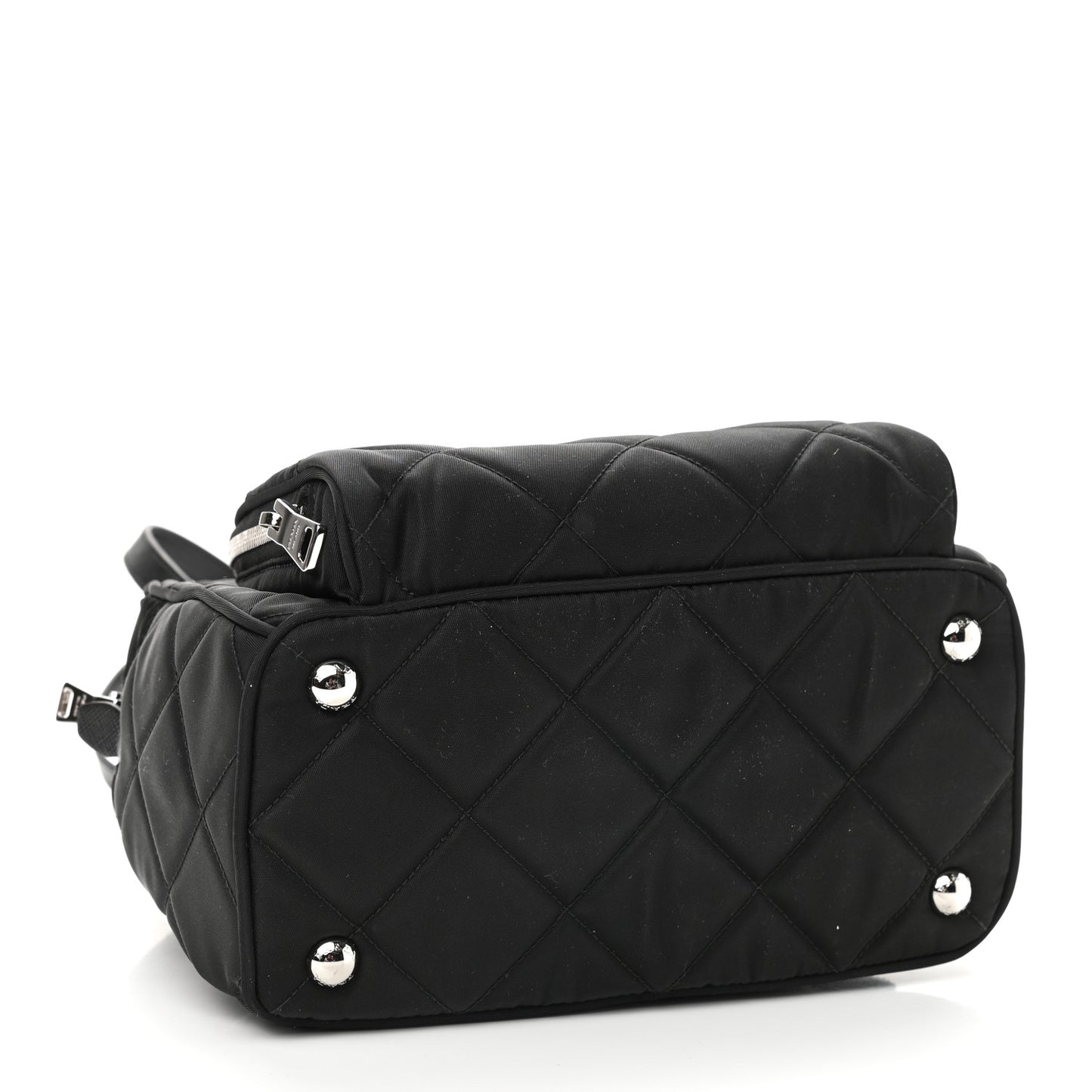 Nylon Tessuto Impuntu Quilted Backpack Black