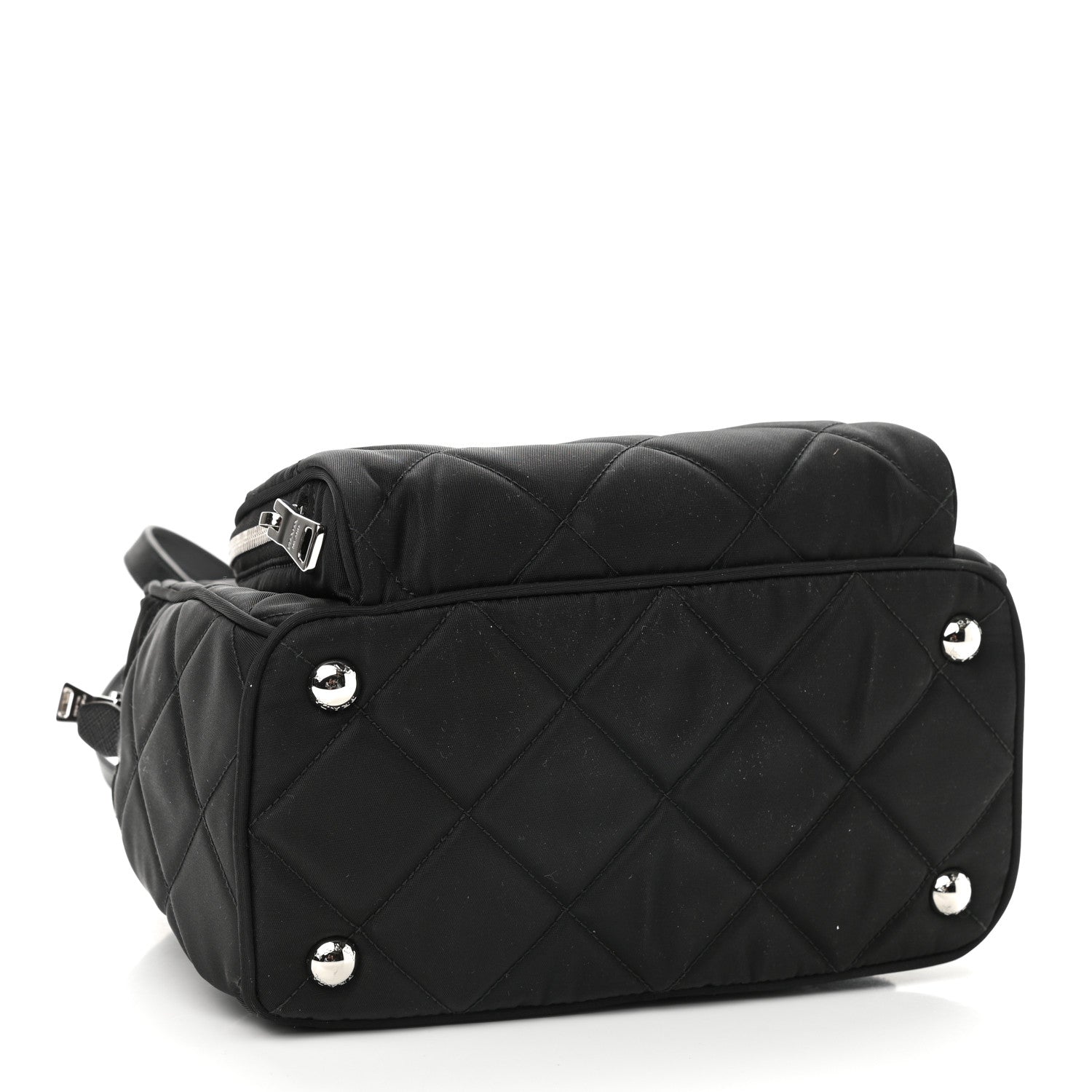 Prada Nylon Tessuto Impuntu Quilted Backpack Black 4 of 9