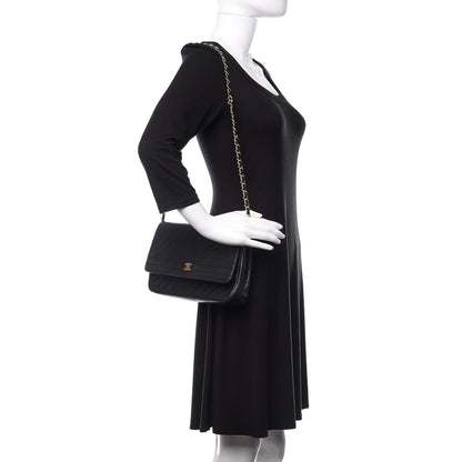 Chanel Lambskin Diagonal Quilted Small Single Flap Black 2 of 10