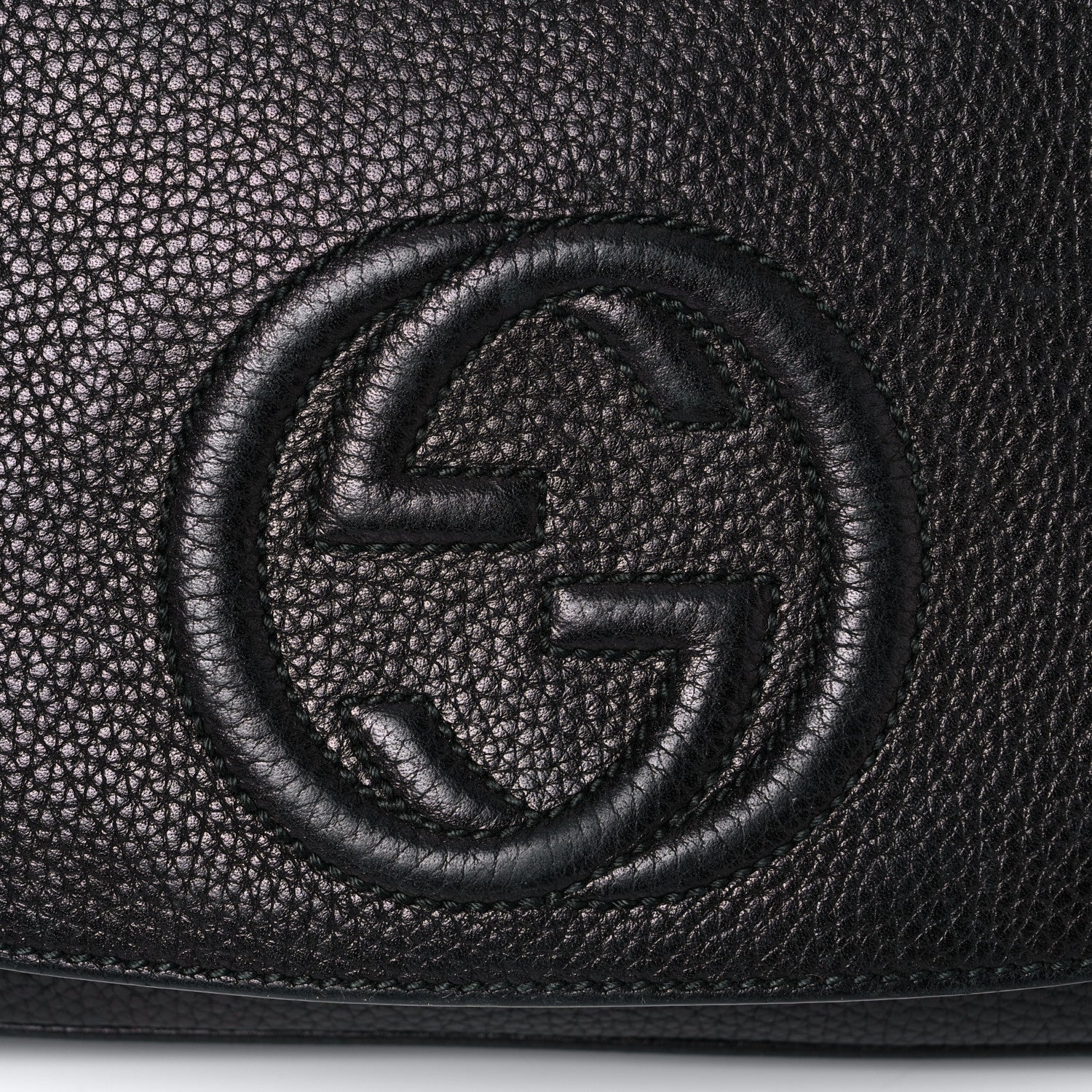 Gucci Pebbled Calfskin Medium Soho Flap Crossbody Black 18 of 23