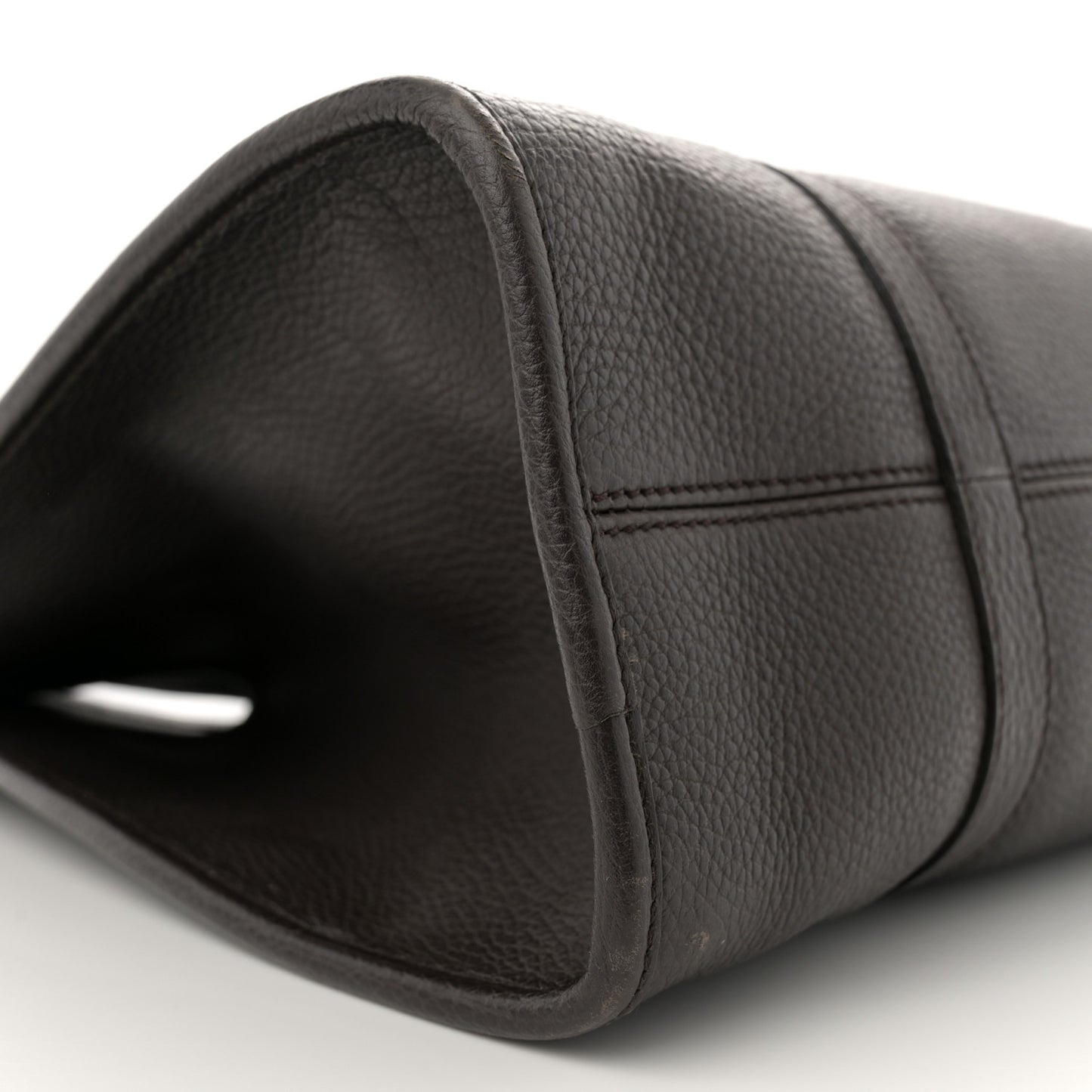 Pebbled Calfskin Large Joy Shoulder Bag Brown