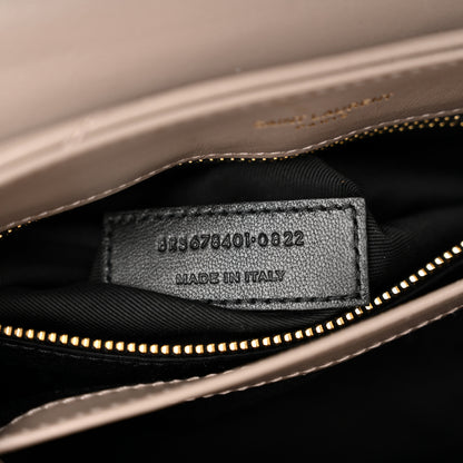 Saint Laurent Calfskin Y Quilted Monogram Toy Loulou Crossbody Bag Taupe 7 of 12