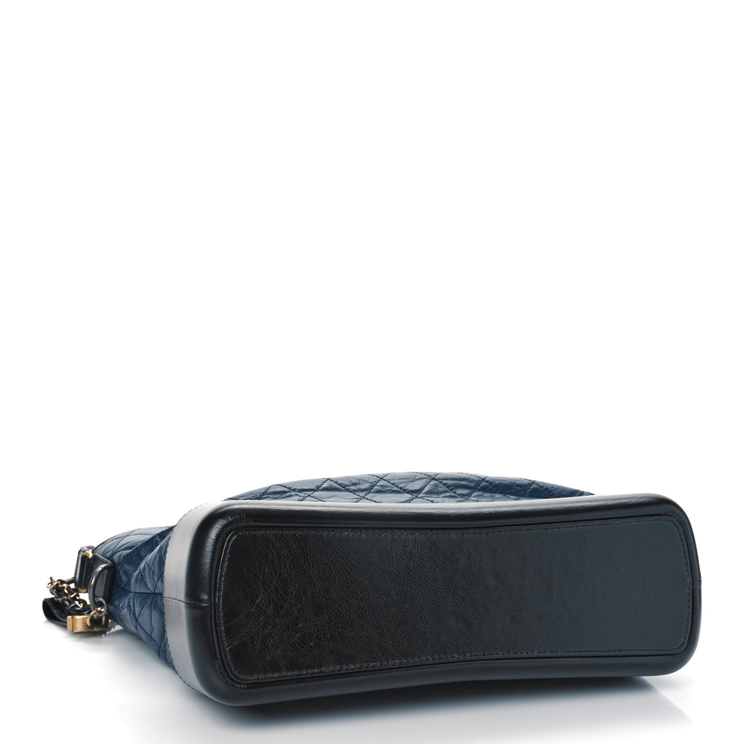 Aged Calfskin Quilted Large Gabrielle Shopping Tote Navy Black