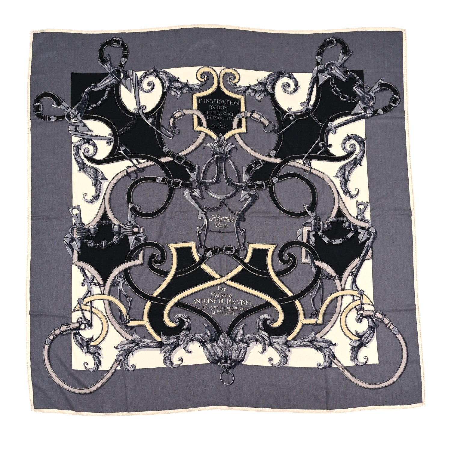 Hermes Silk L'Instruction Du Roy Scarf 140 1 of 4
