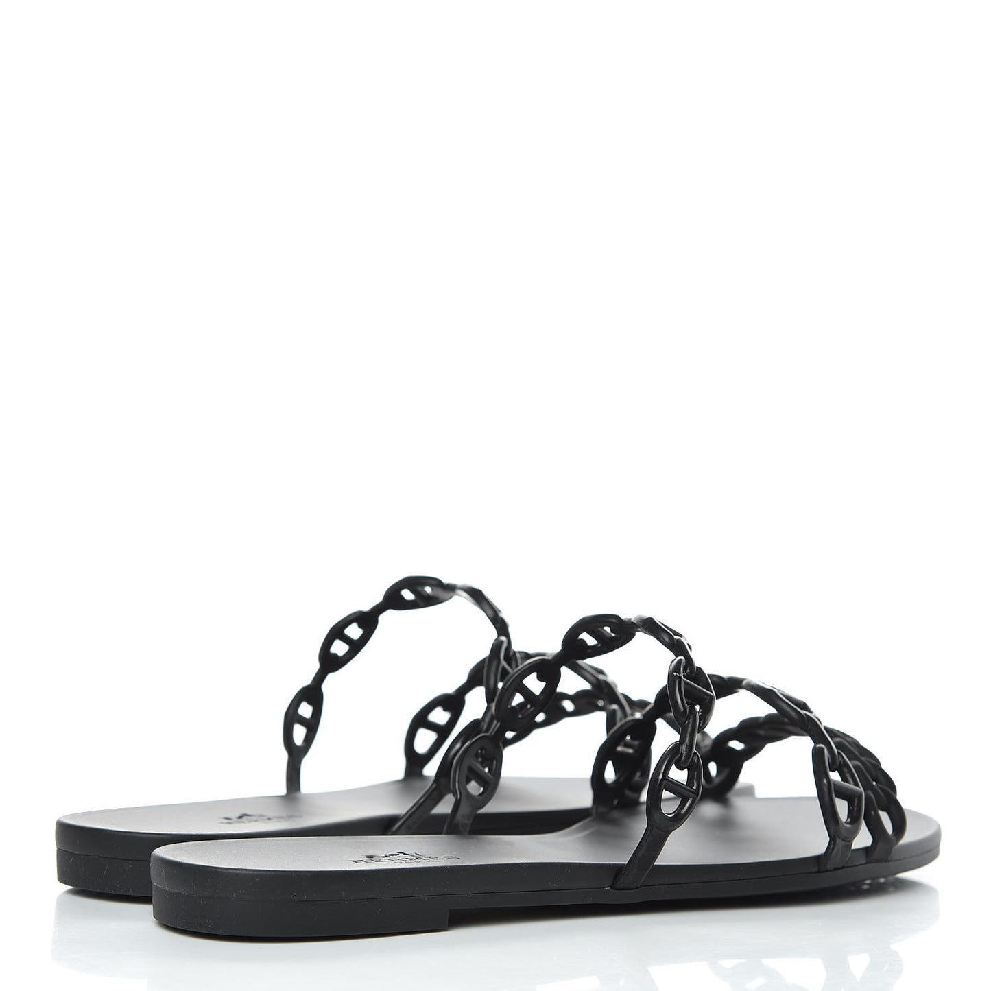 Rubber Chaine d'Ancre Rivage Sandals 37 Black