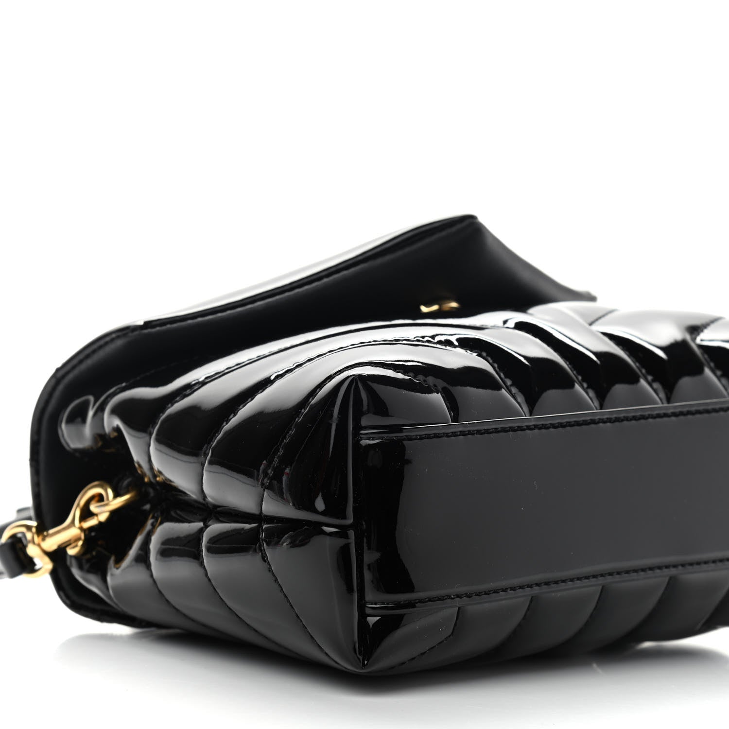 Saint Laurent Patent Y Quilted Monogram Toy Loulou Crossbody Bag Black 9 of 10
