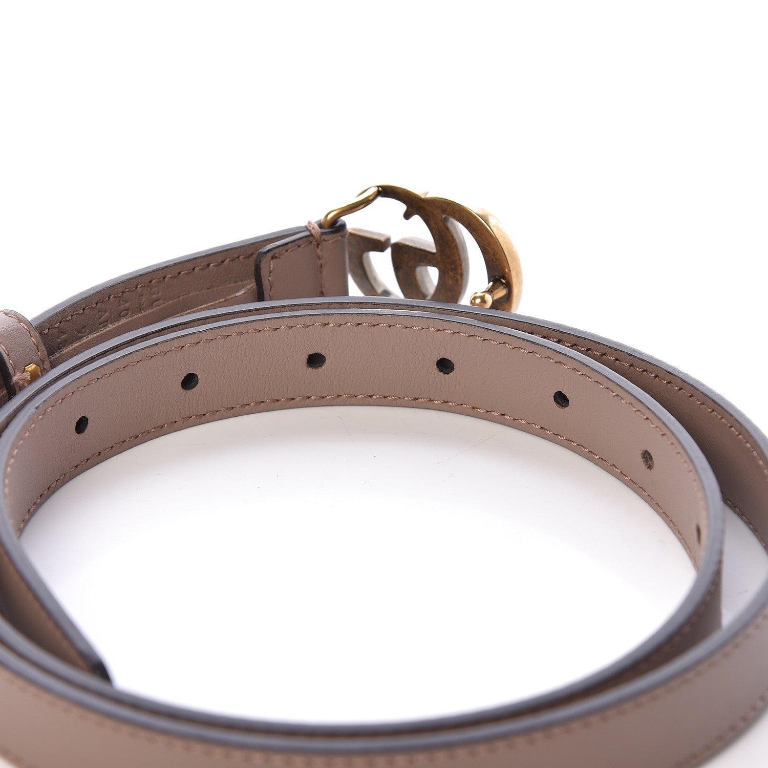 Gucci Calfskin Double G 20mm Belt 90 36 Porcelain Rose 5 of 7