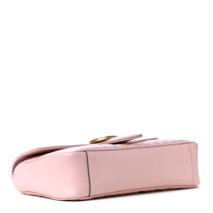 Gucci Calfskin Matelasse Small GG Marmont Shoulder Bag Perfect Pink 3 of 5