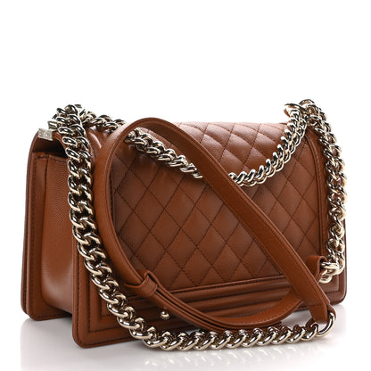 Chanel Caviar Quilted Medium Boy Flap Brown 3 of 10