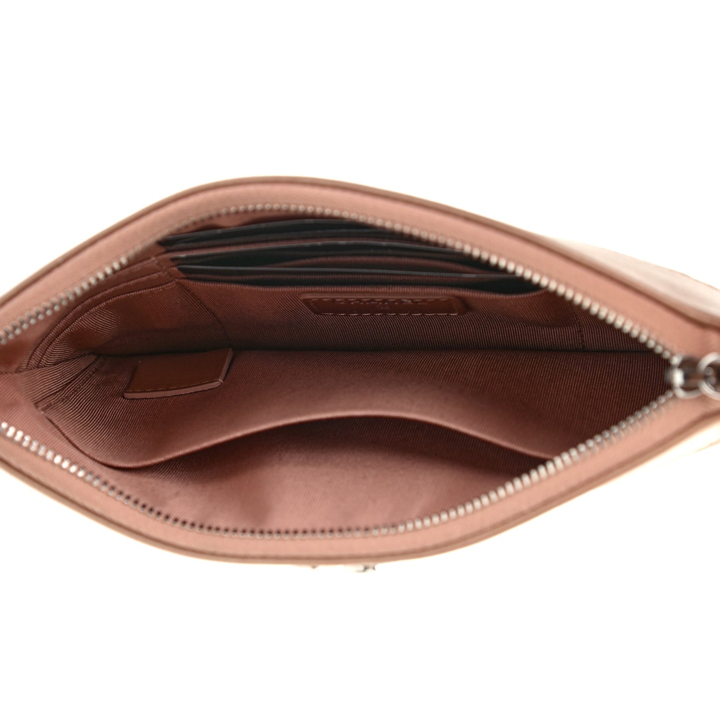 Metallic Caviar Quilted Vintage Mademoiselle Cosmetic Case Pink