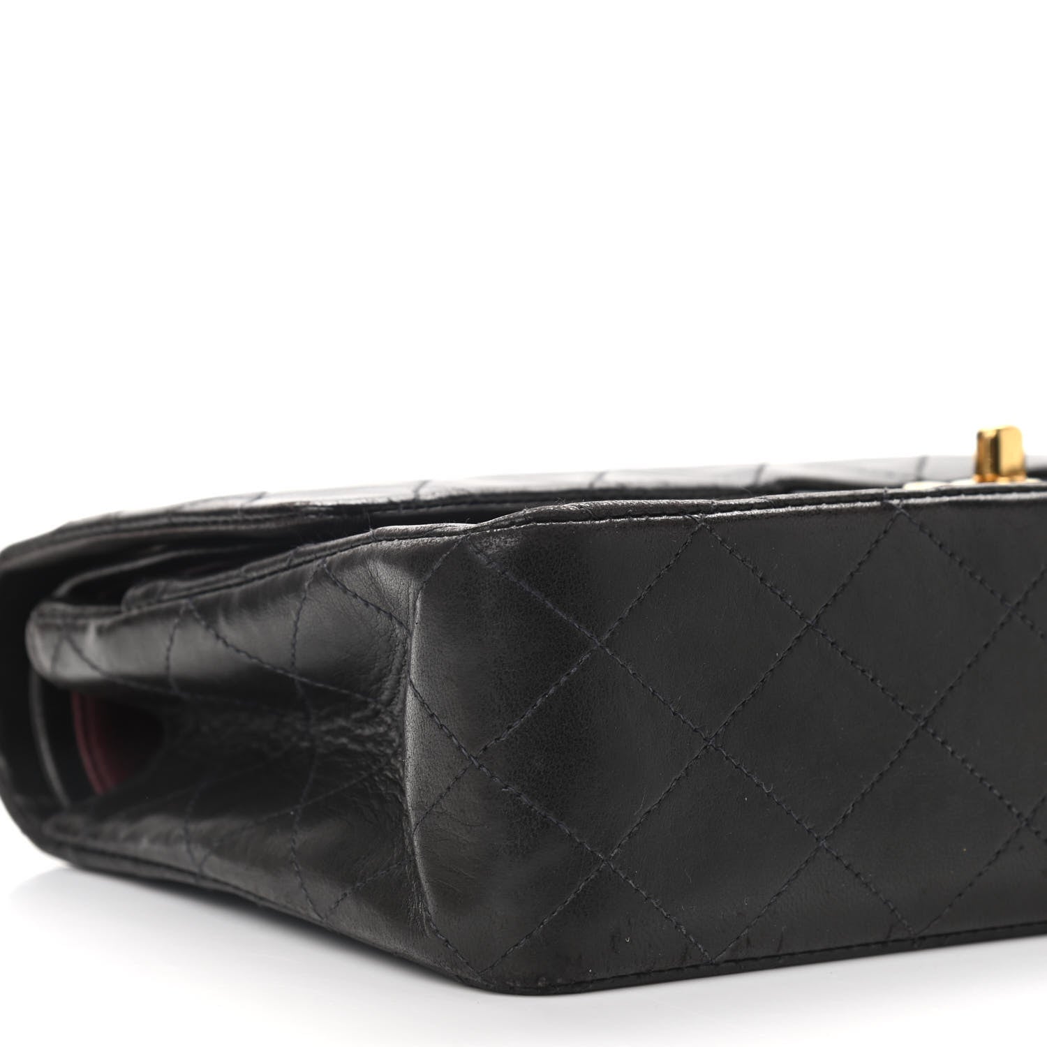 Chanel Lambskin Quilted Medium Double Flap Black 11 of 12