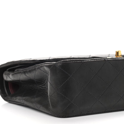 Chanel Lambskin Quilted Medium Double Flap Black 11 of 12