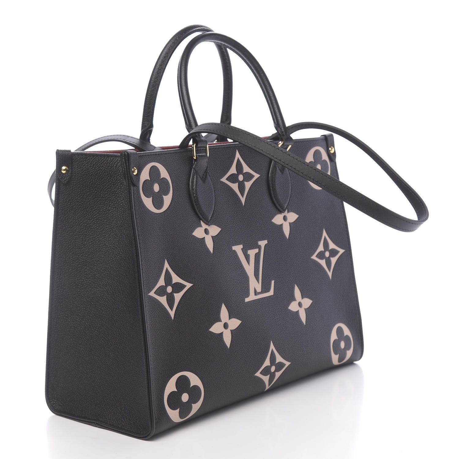 Louis Vuitton Empreinte Monogram Giant Onthego MM Black Beige 3 of 10