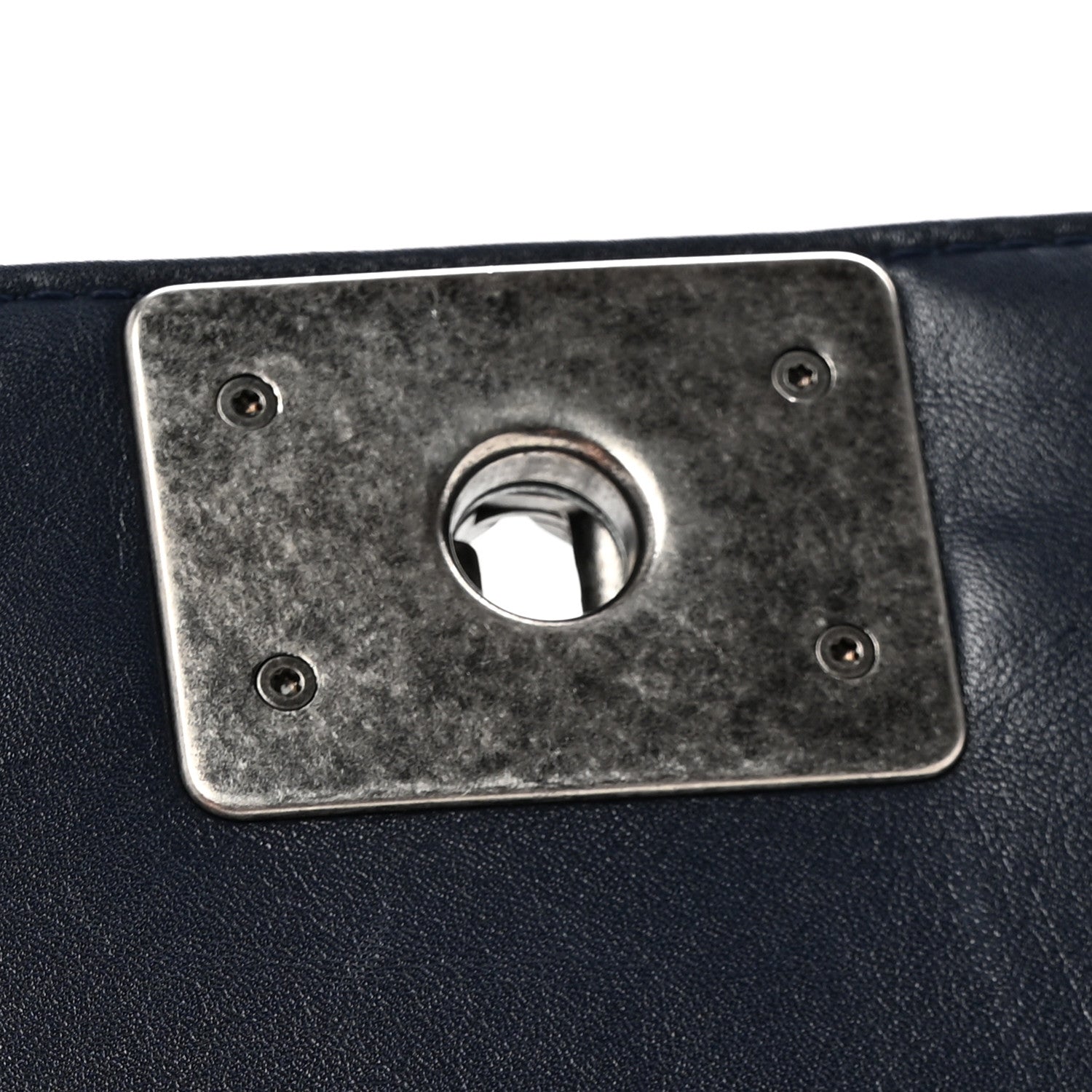 Chanel Calfskin Quilted Medium Boy Flap Navy 11 of 12