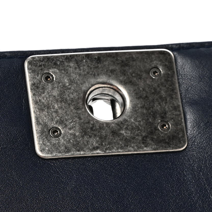 Chanel Calfskin Quilted Medium Boy Flap Navy 11 of 12