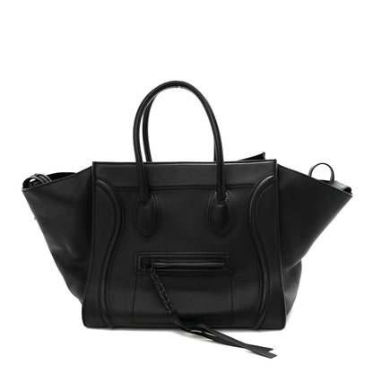 Celine Grained Calfskin Medium Phantom Luggage Black 1 of 11